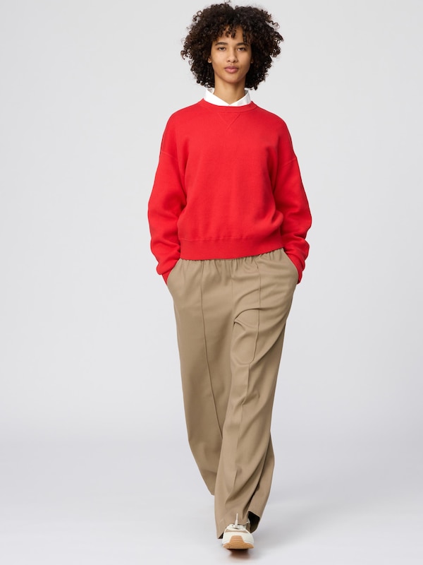 Smooth Cotton Crew Neck Sweater