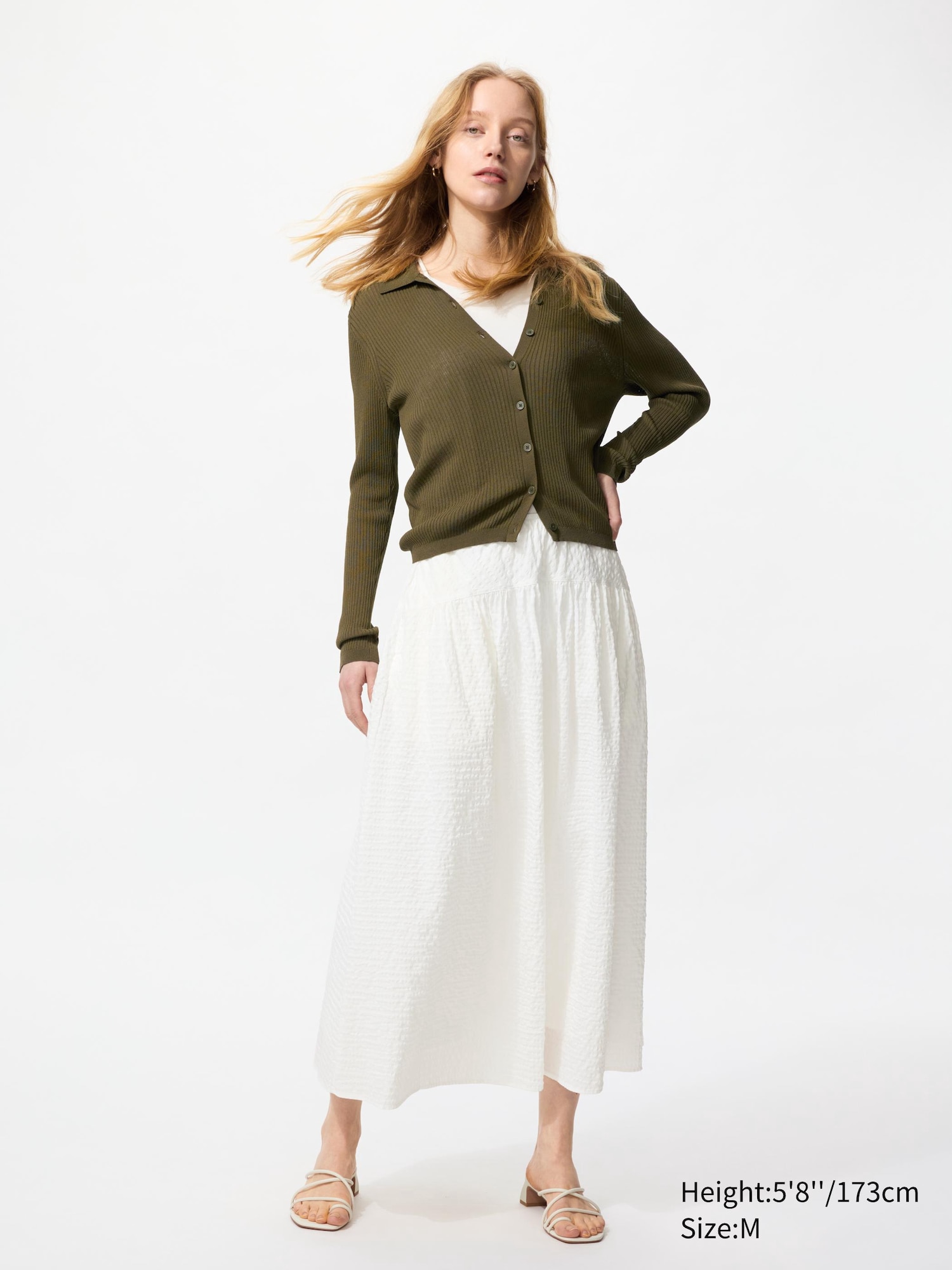 WOMEN'S SEERSUCKER VOLUME SKIRT | UNIQLO IN