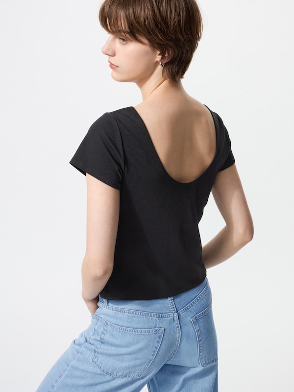 AIRism Cotton Low Back Bra T-Shirt