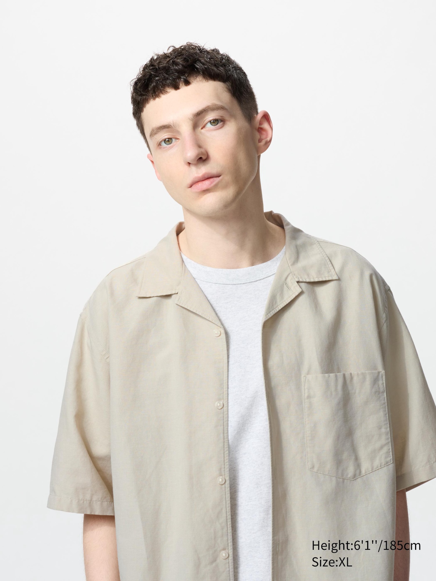 トップス DECHINE OPEN COLLAR SHORT SLEEVE SHIRT DECHINE OPEN COLLAR SHORT SLEEVE SHIRT Open Collar Short