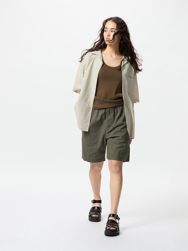 Cotton Linen Shirt Short Sleeve