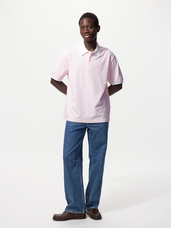 Dry Pique Striped Polo Shirt