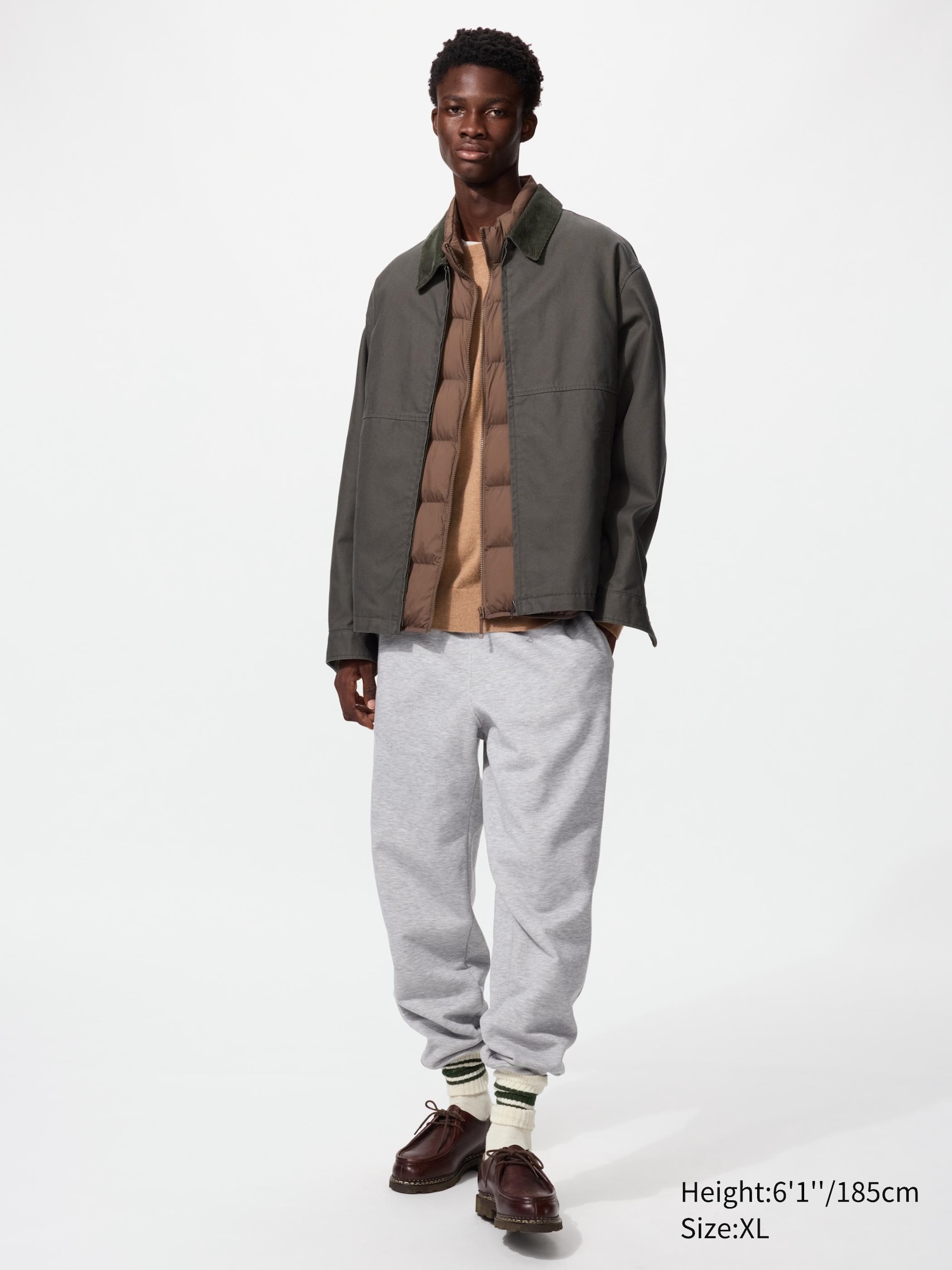 トップス JP pile nocollar blouson YOKE TWEED STAND COLLAR ZIP BLOUSON セットアップスタイル