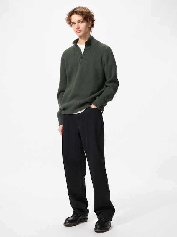 Souffle Yarn Half-Zip Sweater