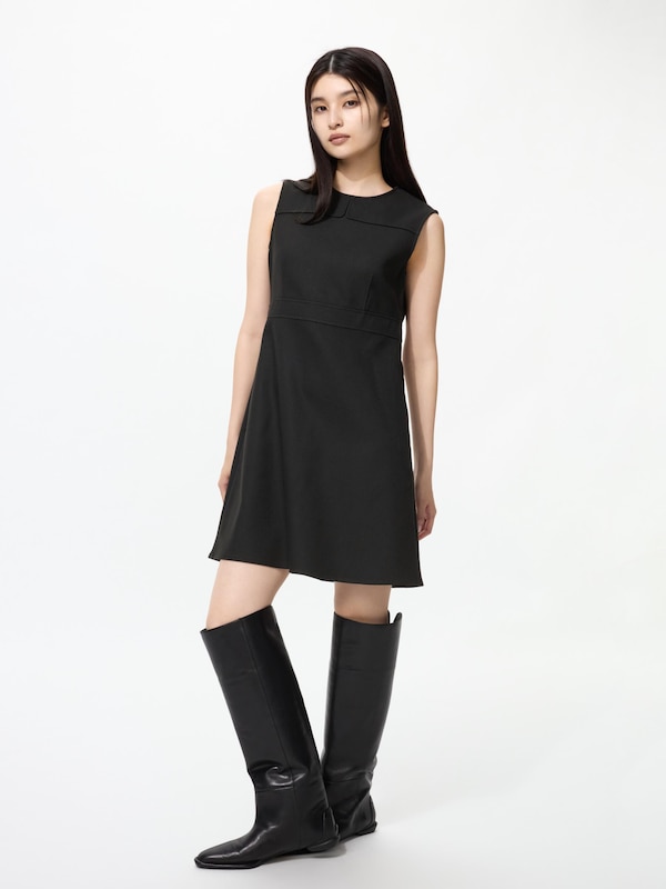 Double Face Mini Dress Sleeveless