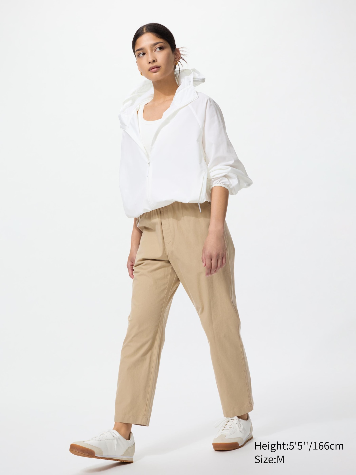 WOMEN COTTON RELAXED ANKLE PANTS
