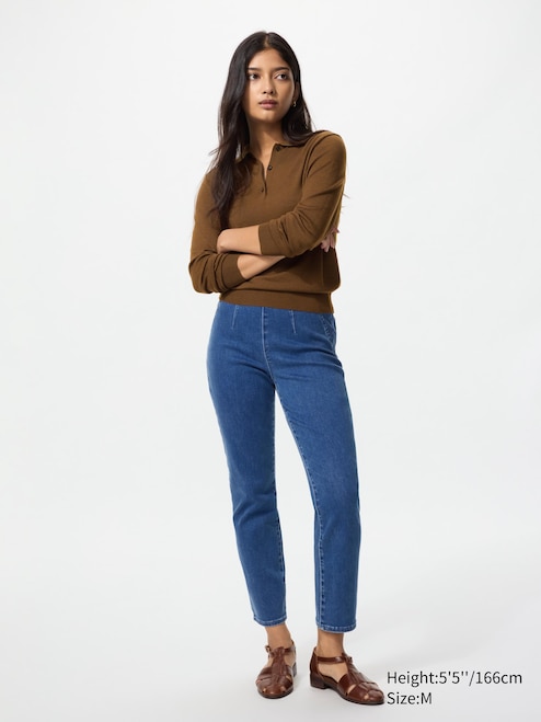 WOMEN'S EXTRA STRETCH SKINNY ANKLE JEANS UNIQLO IN - Main Image