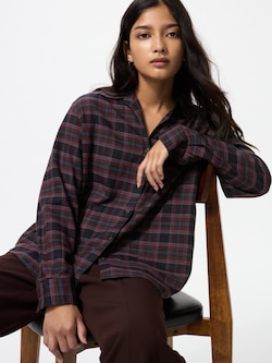 Soft Flannel Skipper Shirt Long Sleeve