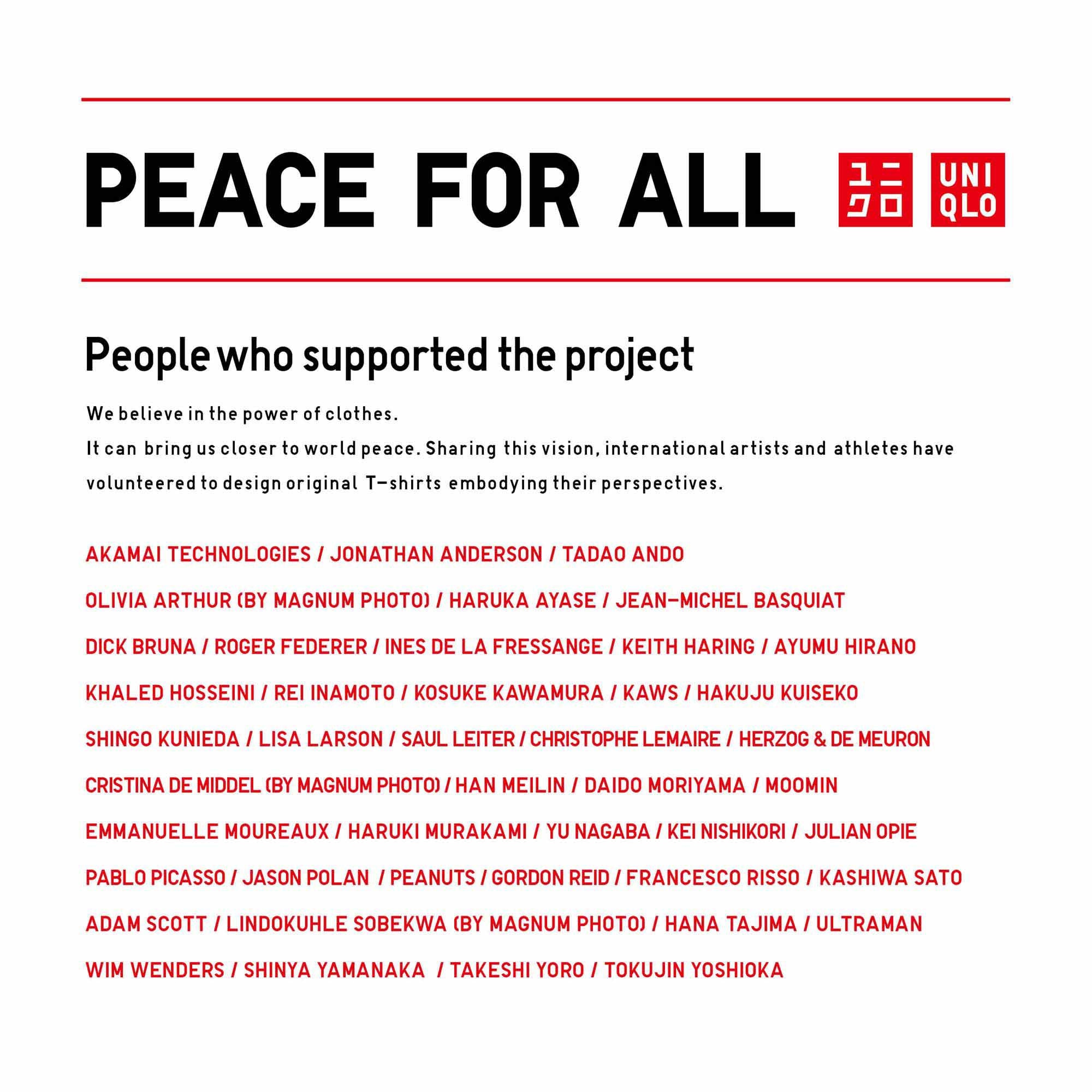 A single T-shirt has the power to spread peace.