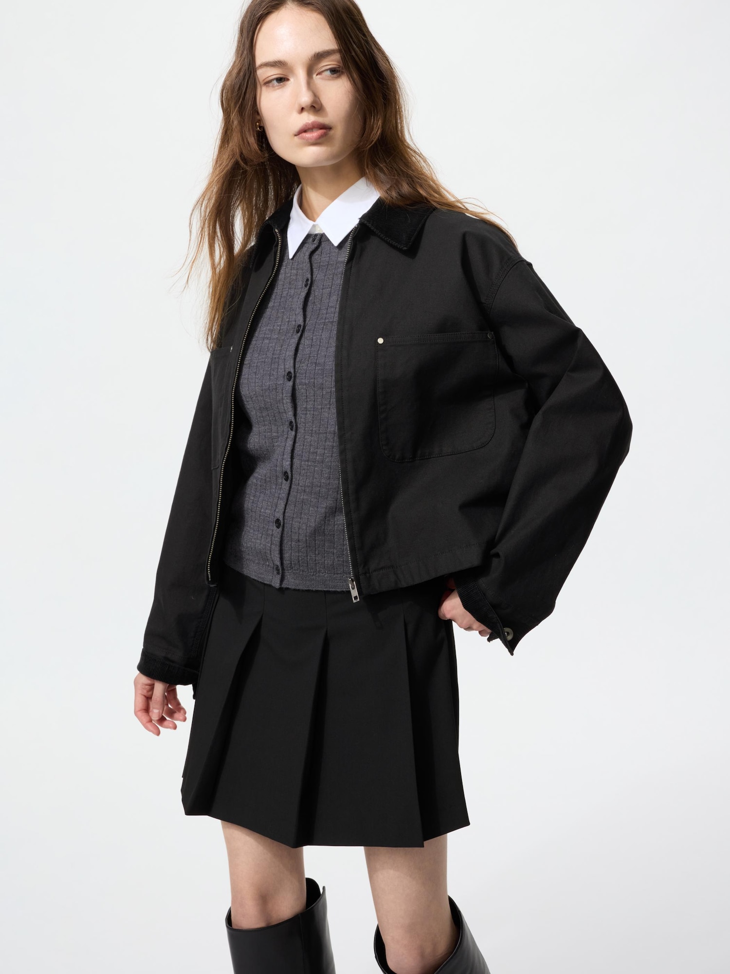 Unisex Zip Up Short Jacket | UNIQLO IN