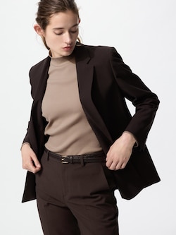 Ribbed High Neck T-Shirt