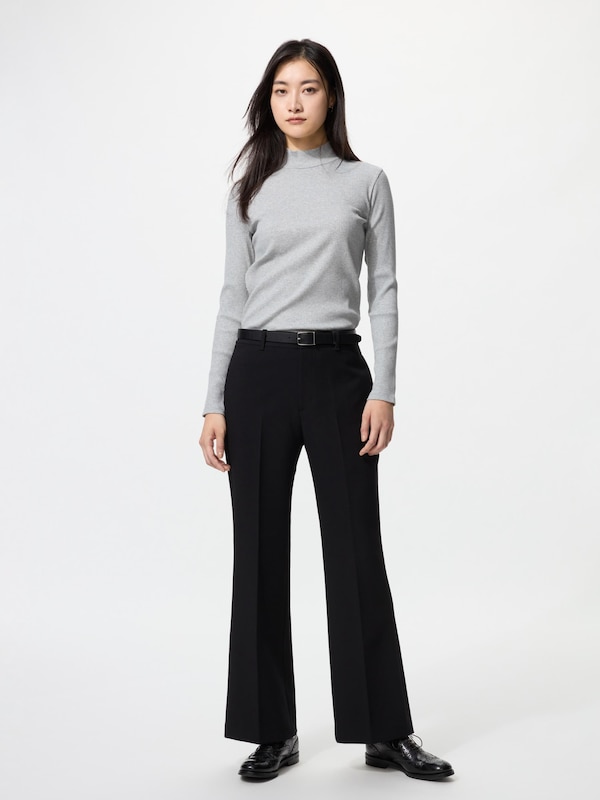 Ribbed High Neck T-Shirt