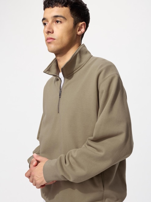 MEN'S HALF ZIP SWEATSHIRT UNIQLO IN