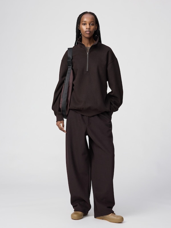 Brushed Half-Zip Sweatshirt