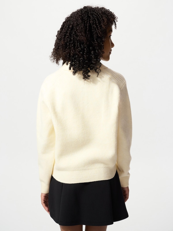 GIRLS Souffle Yarn Polo Sweater