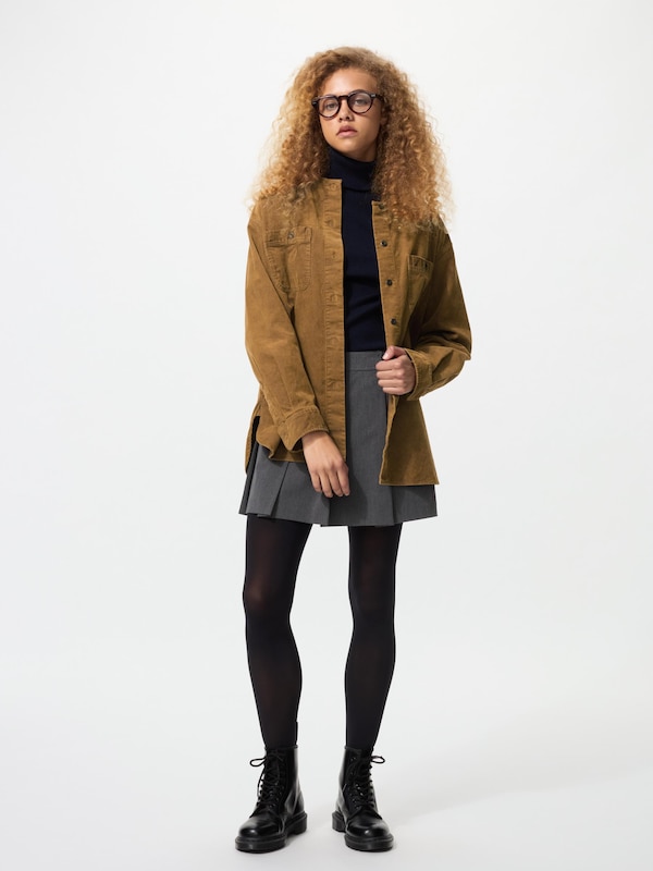 Corduroy Long Shirt Jacket