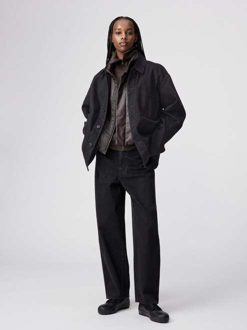 MEN'S OVERSIZED COLOR DENIM JACKET UNIQLO IN