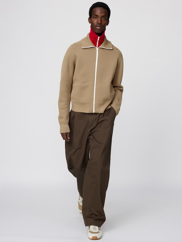 Washable Milano Ribbed Full Zip Cardigan