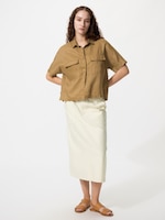 Cotton Midi Skirt