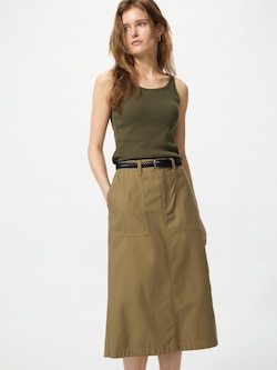 Cotton Midi Skirt