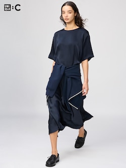 Satin Long Skirt