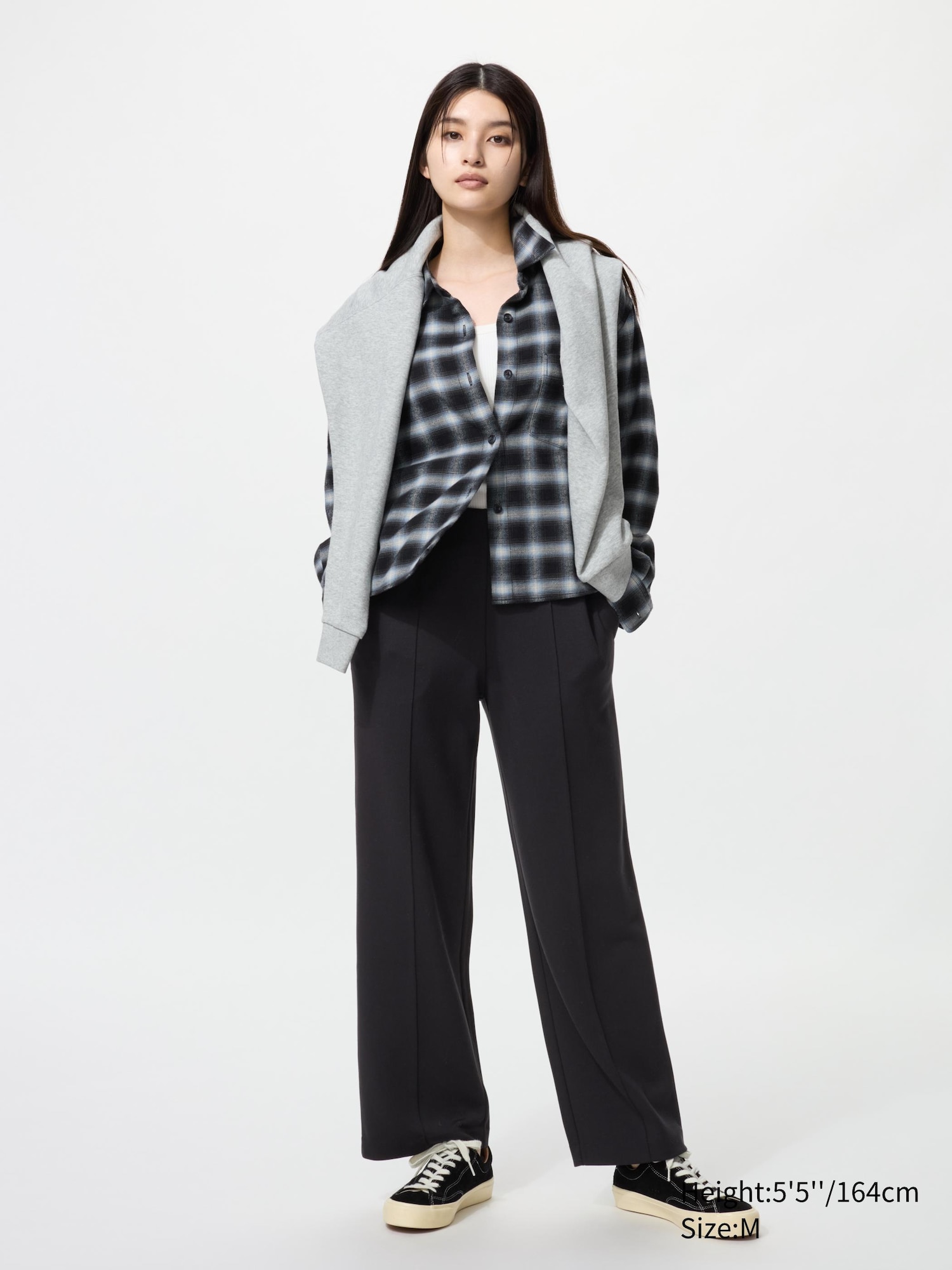 Stretch Double Face Straight Pants