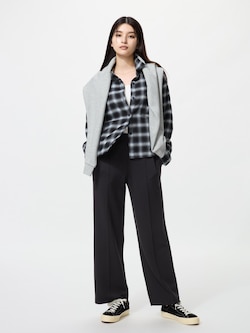 Stretch Double Face Straight Pants