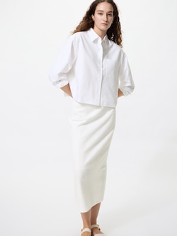 Shirring Narrow Skirt