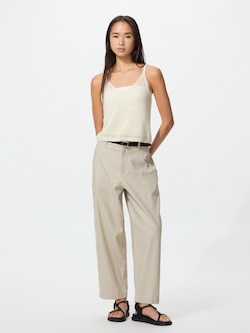 Linen Cotton Tapered Pants