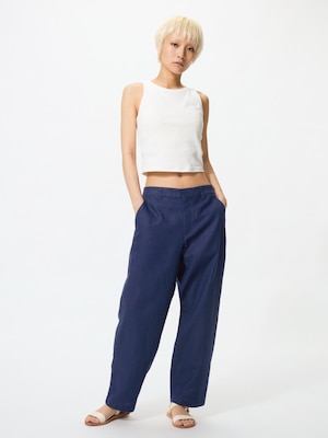 Linen Cotton Tapered Pants