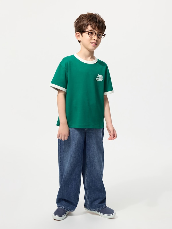 AIRism Cotton Graphic Crew Neck T-Shirt