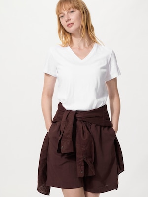 Slub Jersey V Neck T-Shirt
