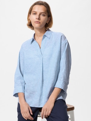 Premium Linen Skipper Collar 3/4 Sleeve Shirt