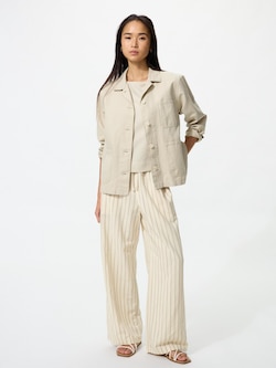 Linen Blend Easy Pants
