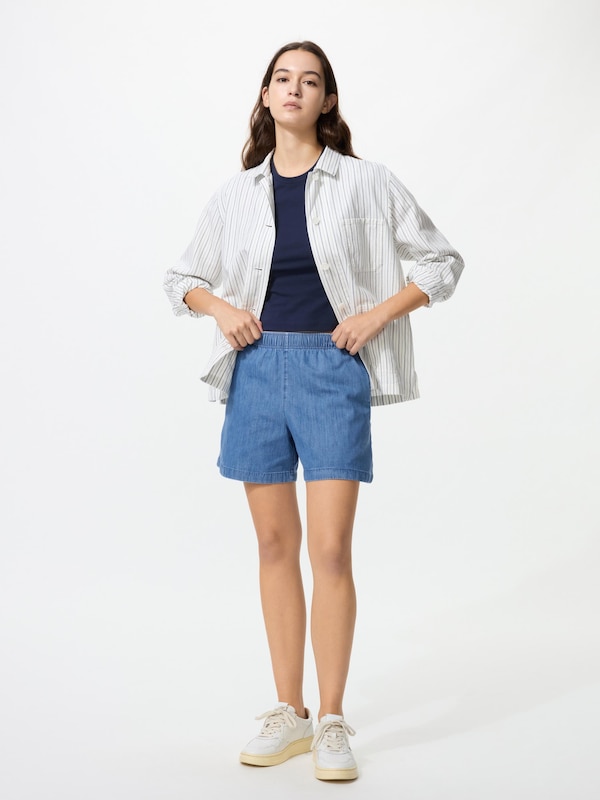 Cotton Easy Shorts Denim