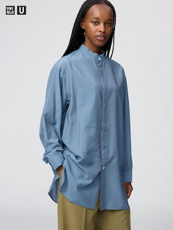 Stand Collar Shirt Long Sleeve