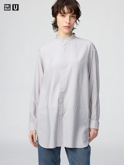 Stand Collar Shirt Long Sleeve