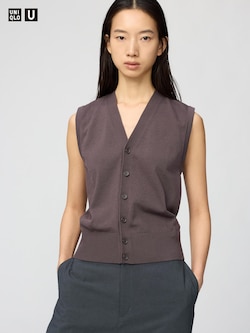 Washable Button Down Knitted Vest