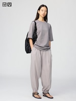 AIRism Cotton Oversized
                                          Striped T-Shirt