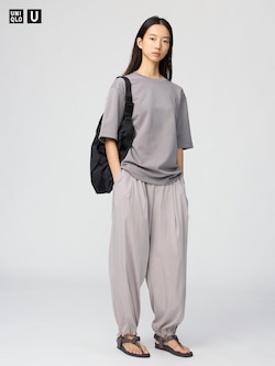 AIRism Cotton Oversized Striped T-Shirt