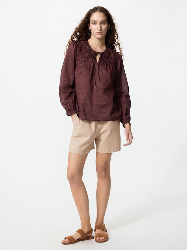 Light Cotton Shirring Blouse