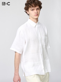 Premium Linen Oversized Shirt Short Sleeve