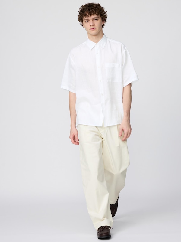 Premium Linen Oversized Shirt Short Sleeve
