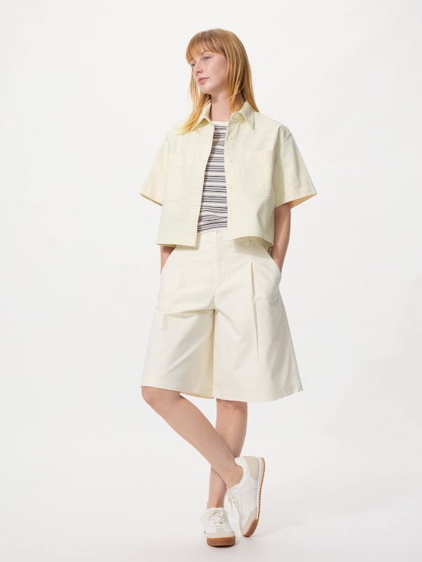 Jersey Pleated Half Pants