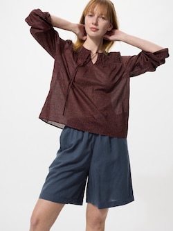 Linen Blend Easy Shorts