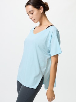 AIRism Relaxed V Neck T-Shirt | 2 Way
