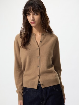 Cashmere Crew Neck Cardigan