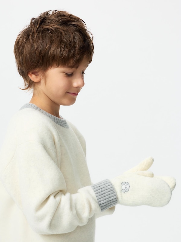 HEATTECH Souffle Yarn Knitted Mittens