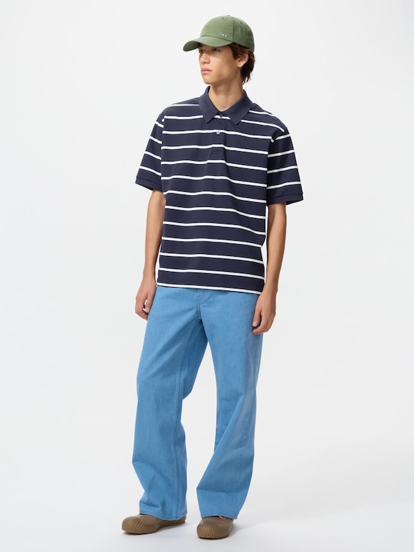 Dry Pique Striped Polo Shirt