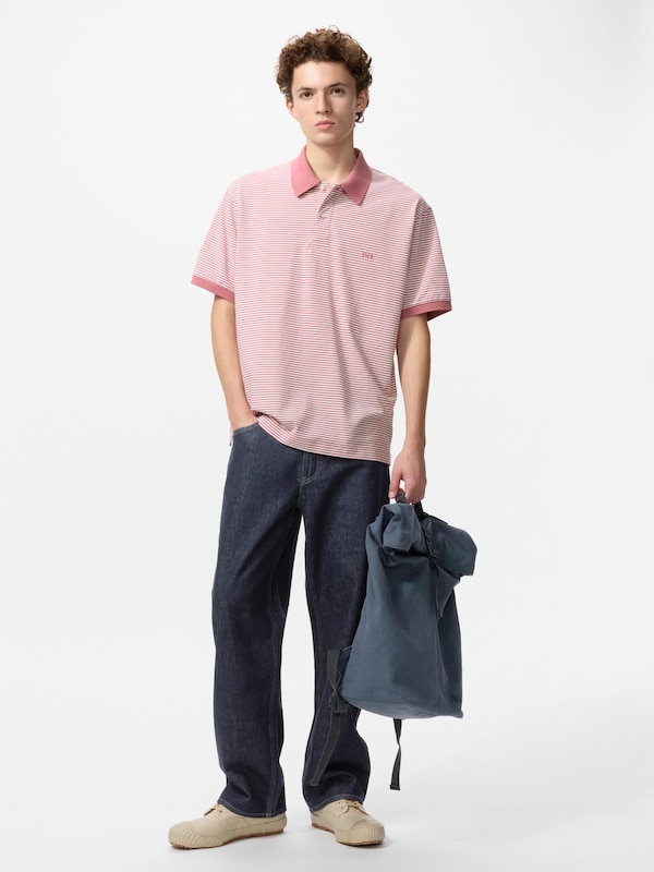 Dry Pique Striped Polo Shirt